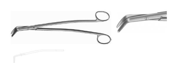 Кайбек гістеректомічні ножиці 90° 240 мм